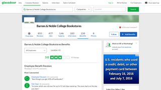 Barnes & Noble College Bookstores Employee Benefits and Perks ...
