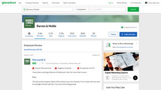 Barnes & Noble - Not worth it | Glassdoor