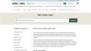 Review Past Orders on BN.com - Barnes & Noble