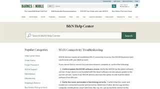 Wi-Fi Connectivity Troubleshooting - Barnes & Noble