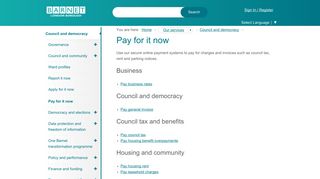 Pay for it now - barnet.gov.uk - Barnet Council