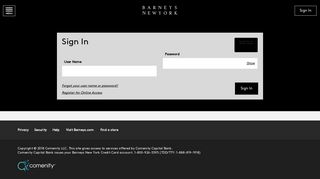 Barneys New York Credit Card - Sign In - Comenity