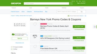 40% off Barneys Coupons, Promo Codes & Deals 2019 - Groupon