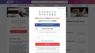 Barneys New York Coupons, Promo Codes & 3.0% Cash Back