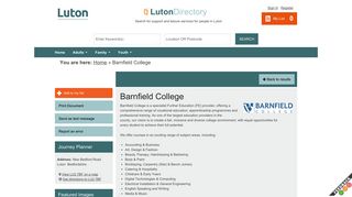 Barnfield College | Luton Directory