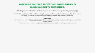 Welcome Barnsley customers - Yorkshire Building Society