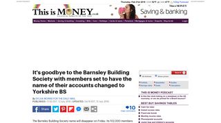 Barnsley Building Society members set to have name of their accounts ...
