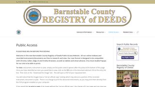 Public Access | Barnstable County Registry of Deeds