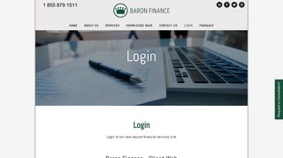 Baron Finance - Login