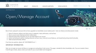 Open/Manage Account | Baron