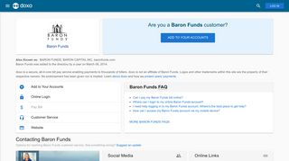 Baron Funds: Login, Bill Pay, Customer Service and Care Sign-In - Doxo