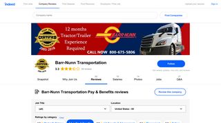 Working at Barr-Nunn Transportation: Employee Reviews about Pay ...