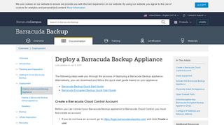 Deploy a Barracuda Backup Appliance | Barracuda Campus