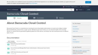Barracuda Cloud Control | Barracuda Campus