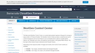 NextGen Control Center - Barracuda Campus - Barracuda Networks