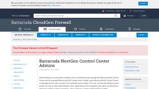 Barracuda NextGen Control Center Admins | Barracuda Campus