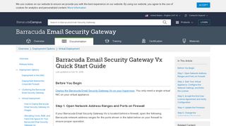 Barracuda Email Security Gateway Vx Quick Start Guide | Barracuda ...