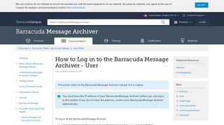 How to Log in to the Barracuda Message Archiver - User | Barracuda ...