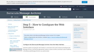 Step 3 - How to Configure the Web Interface | Barracuda Campus