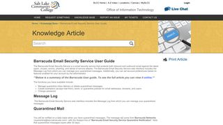 Barracuda Email Security Service User Guide - Knowledge Article