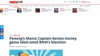 Penang's Mama Captain denies money game label amid BNM's ...