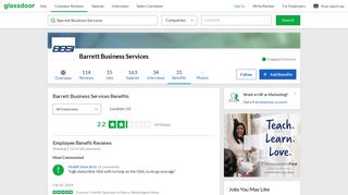 Barrett Business Services Employee Benefits and Perks | Glassdoor