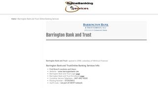 Barrington Bank and Trust Online Banking Services - Onlinebanking ...