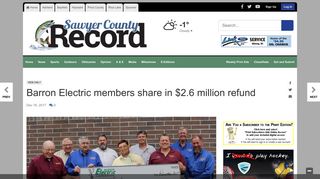 Barron Electric members share in $2.6 million refund | Free | apg-wi ...