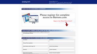 Already have a Barrons.com username and password? - Barron's