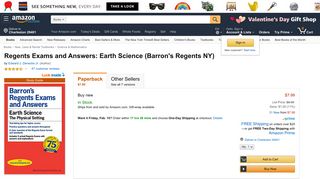 Amazon.com: Regents Exams and Answers: Earth Science (Barron's ...
