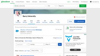 Barry University Workday Jobs in Miami, FL | Glassdoor