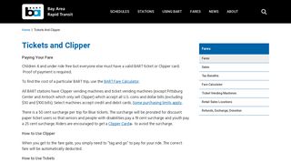 Tickets and Clipper | bart.gov