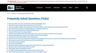 Frequently Asked Questions (FAQs) | bart.gov