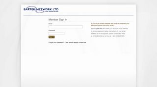 Member Sign In - Barter Network LTD |
