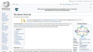 The Barter Network - Wikipedia