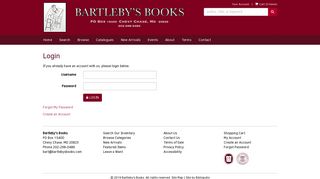 My Account - Bartleby's Books