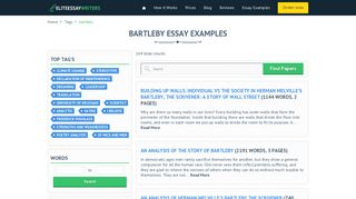 Bartleby Essay Examples - Download Free or Order Unique Paper ...