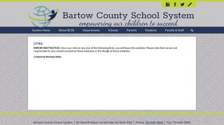 Links - Bartow County School System