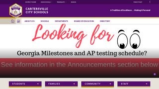 Cartersville City Schools / Homepage