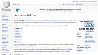 Barts Health NHS Trust - Wikipedia
