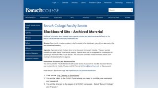 BlackBoard - Baruch College - CUNY.edu