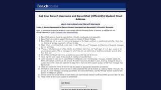 Student Baruch Username and Email - Baruch College