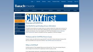 CUNYfirst | Baruch College