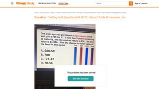 Solved: Toal Log-in B Baruchmail B BCTC -Baruch Colle B Ne ...