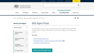 BAS Agent Portal | Australian Taxation Office - ATO