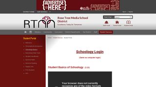 Student Portal / Schoology Basics - Rose Tree Media School District