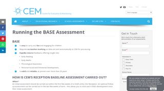 Running the BASE Assessment - CEM
