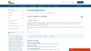 I can't login to cPanel - Base de Conhecimento - HostCats.com