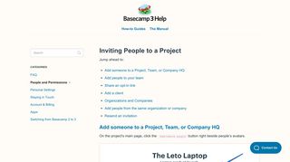 Inviting People to a Project - Basecamp 3 Help