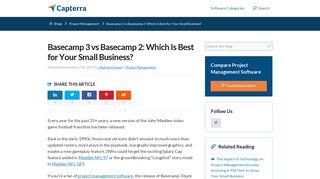 Basecamp 3 vs Basecamp 2: Which Is Best for Your Small Business?